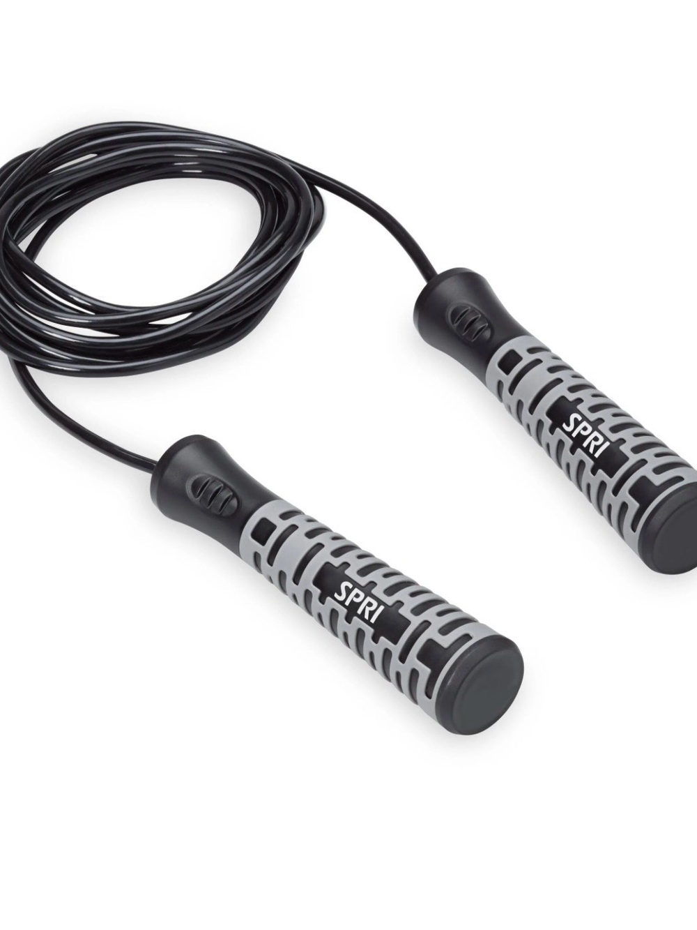 NIB SPRI Sure-Grip Adjustable Speed Rope — Black - Picture 3 of 4